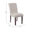 Flash Furniture Midcentury Parsons Chair, Wood Back, 18.5 W 27-1/2" L 39.75 H, Fabric Seat BT-P-BGE-FAB-GG - alternate 3